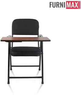 FURNIMAX Folding Study Chair With Cushion & Adjustable Writing Pad Fabric Study Folding Chair