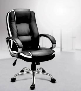 Flipkart Perfect Homes Prime Back Ergonomic Office Heavy Duty Black Leatherette Office Conference Chair