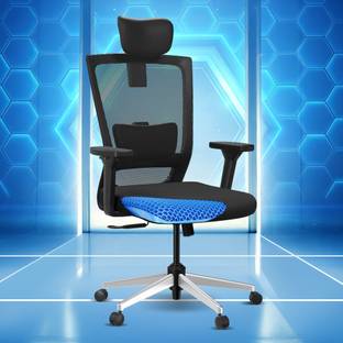 The Sleep Company Stylux SmartGRID Premium Ergonomic High-Back Desk Chair for Office & Home Nylon Office Executive Chair