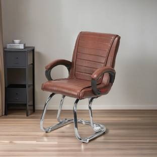 RATISON Director Principal Manager Heavy Duty Metal Frame| Visitor/Study/Office Leatherette Office Arm Chair