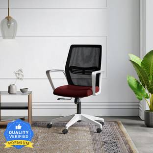 Godrej Interio Vurv Mid Back Fabric Office Arm Chair