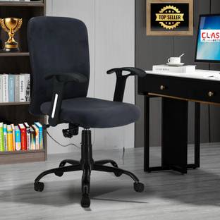 Newturn rainbow Zebra Velvet Rexine office revolving chair with 2 Year warranty Fabric Office Adjustable Arm Chair