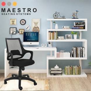 MAESTRO Office chair And Home,360 Degree Rotating Fabric Fabric Office Arm Chair
