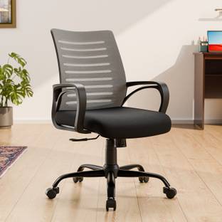 GREEN SOUL Atom Mid Back Ergonomic|Home, Office, WFH|Moulded Foam|Extra Comfort Mesh Office Adjustable Arm Chair