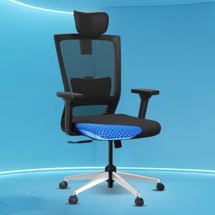 The Sleep Company Stylux SmartGRID Premium Ergonomic High-Back Desk Chair for Office & Home Nylon Office Executive Chair