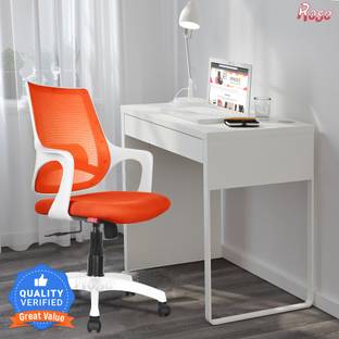 Rose Designer Chairs Mono | 3-Years Warranty Included | Mid-Back Ergonomic Office Chair | Revolving | Mesh Office Arm Chair