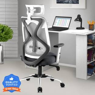 ASTRIDE Ergofit Ergonomic Chair High Back, Synchro Tilt Mechanism, Heavy Duty Metal Base Mesh Office Adjustable Arm Chair