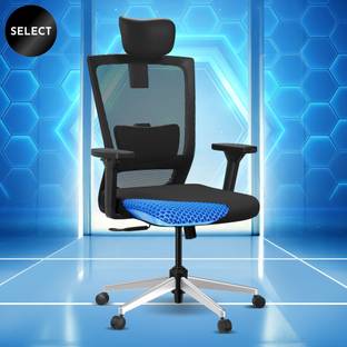 The Sleep Company Stylux SmartGRID Premium Ergonomic High-Back Desk Chair for Office & Home Nylon Office Executive Chair
