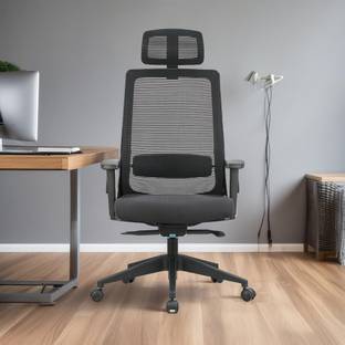 Featherlite Fabric Office Adjustable Arm Chair
