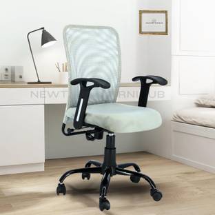 Newturn Sigma S1 Ergonomic Mesh Executive office metal stand with 2 Year warranty Synthetic Fiber Office Adjustable Arm Chair
