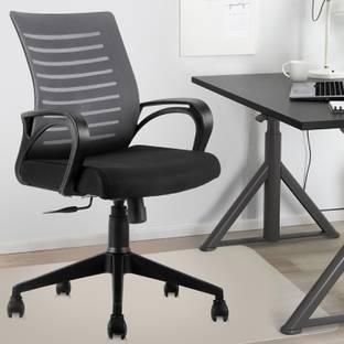 MAESTRO Home & Office Mesh Chair with Fixed Handles - Comfortable Desk Chair Fabric Office Adjustable Arm Chair
