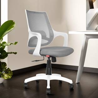 Rose Designer Chairs Mono | 3-Years Warranty Included | Mid-Back Ergonomic Office Chair | Revolving| Mesh Office Arm Chair