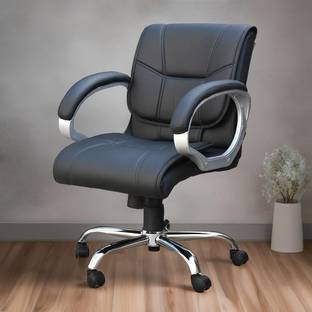 Guru Leatherette Office Adjustable Arm Chair