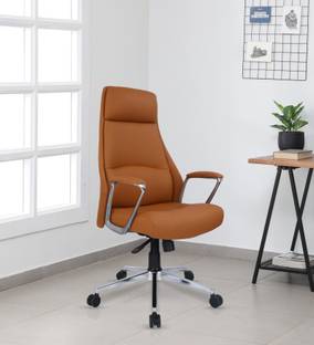 Casacraft From Pepperfry Jayme Leatherette Mid Back Chair For Office/Home Leather Office Executive Chair