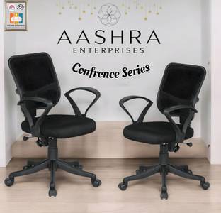AASHRA ENTERPRISES E.A Saphire Mid Back Comfortable Fabric Office Executive Chair for Multi Purpose Fabric Office Arm Chair