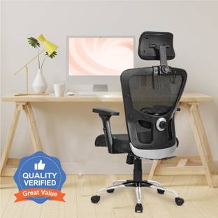 APEX CHAIRS SAVYA HOME BEATLE CHROME BASE HIGH BACK OFFICE CHAIR Fabric Office Executive Chair