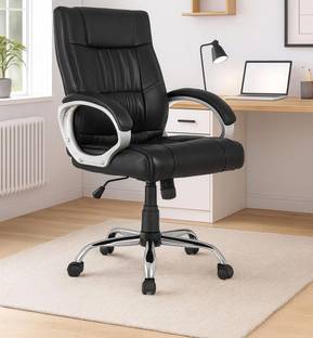 Newturn Greece Ergonomic Medium Back Revolving office Leatherette Office Executive Chair