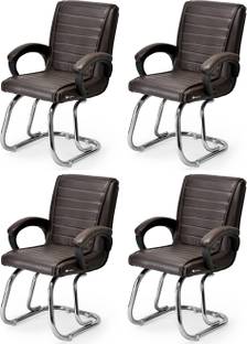 RATISON Director Principal Manager Heavy Duty Metal Frame| Visitor/Study/Office Leatherette Office Arm Chair