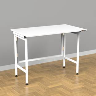 InnoFur Aplos Folding Desk Large White Engineered Wood Study Table