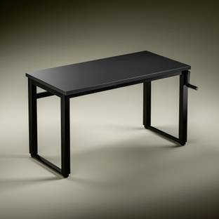 GREEN SOUL Rise Manual Height Adjustable Table|25mm Thick One Piece Top|80 KG Load Capacity Engineered Wood Study Table