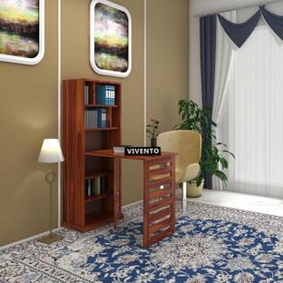 VIVENTO Sheesham Wood Office Study Table With Folding Table Top For Study Room/ Office | Solid Wood Multipurpose Table