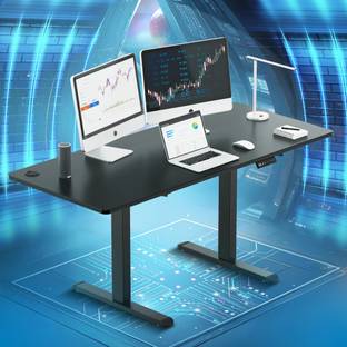The Sleep Company Adjustable Desk 1600x700x700 | Sit-Stand Ergonomic Table | Engineered Wood Office Table