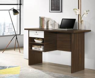 DeckUp Giona Walnut & White Engineered Wood Office Table