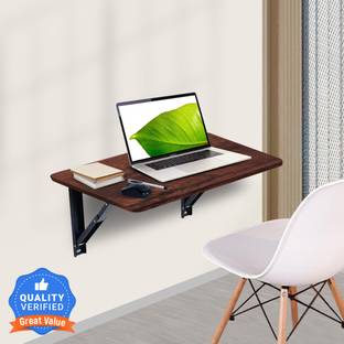 wow craft Folding Round Cornered Wall Mounted Engineered Wood Study Table