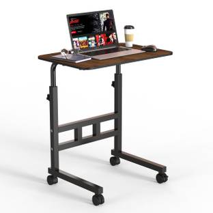 ELV DIRECT Multipurpose Movable Table with Adjustable Height Metal Study Table