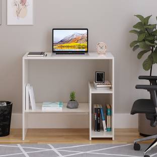 WOODWIDER Vivian WFH Computer Table & Gaming Desk with Shelf, Engineered Wood Study Table