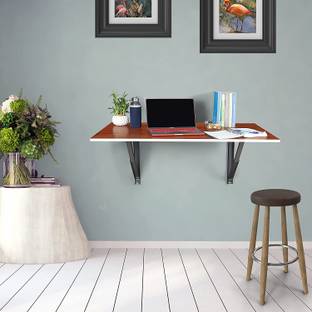 EuroQon Heavy Duty Foldable Table For Laptop // Study / Dining / Microwave /Storage /Adults / Kids Study & Multipurpose Utility Engineered Wood Study Table