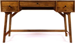 WOODENSLICE Handcrafted Sheesham Wood Study Table Solid Wood Multipurpose Table