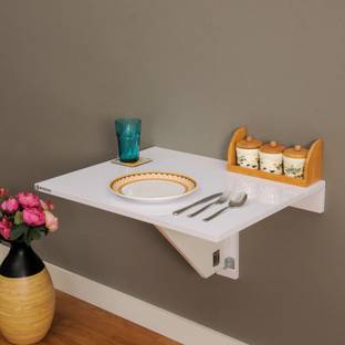 Invisible Bed Foldable Table with Ledge Study Table/Home Office/Laptop Table/Workstation/Wall Mounted Space Saving Desk, Made in India. Engineered Wood Study Table