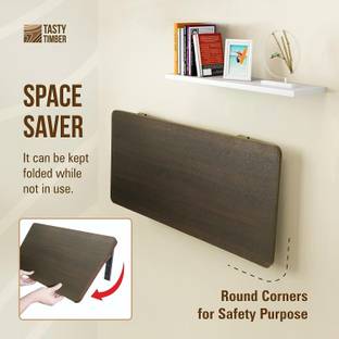 Buildream 16 x 24 inches Wall Mount Table Foldable Laptop Desk for Home and Office Engineered Wood Multipurpose Table