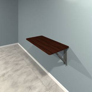 Pridiyos Folding_Table_16""x32""_Dark_Wooden Engineered Wood Study Table