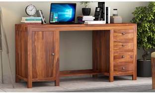 TRUE FURNITURE Sheesham Wood Writing/Study/Computer Table/Desk for Home/Office Solid Wood Study Table