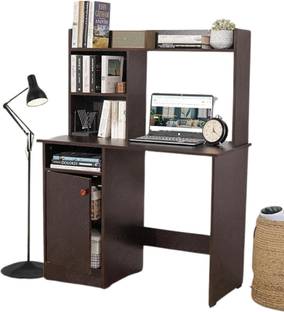Woodlore Table with Hutch & Bottom Office Table for Laptop, PC, Drawing, Desk for Home Engineered Wood Computer Desk