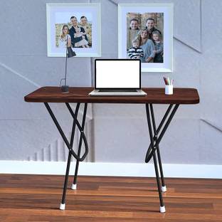 VIKUFURN Foldable Office table laptop desk Engineered Wood Multipurpose Table