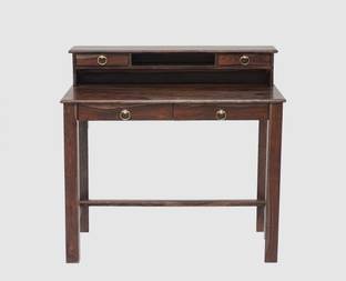 Woodefly Study Table for Students Wood Laptop Table Computer Table for Home Office Table Solid Wood Study Table