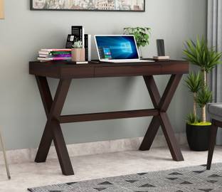 AMBICA WOODMART study table with storage, computer desk, wooden computer table, computer table Solid Wood Study Table