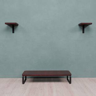 Flux Flux Multi-Functional Monitor Stand & 2.1 Speaker Stand Combo(Red) Engineered Wood Office Table