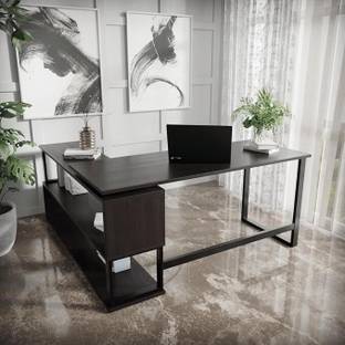 krayog UrbanEdge L-Desk Series (L - 150CM, B - 120CM, H - 75CM) Engineered Wood Multipurpose Table