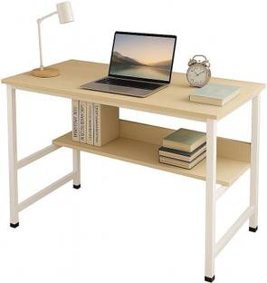 House Of Akasha Study Table with Shelf Computer Workstation Desk with Shelf Gaming Concept Desk Engineered Wood Multipurpose Table