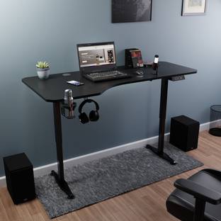 GREEN SOUL Trigger Multipurpose Electric Height Adjustable Spacious Engineered Wood Office Table
