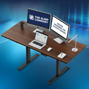 The Sleep Company Adjustable Desk 1600x700x700 | Sit-Stand Ergonomic Table | Engineered Wood Office Table