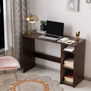 FURNEASER Dettlet Computer Table with Shelf, Laptop Table, Engineered Wood Study Table
