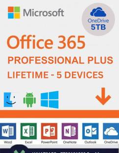 MICROSOFT Office 365 Professional Plus For - 5 Devices/Users (Lifetime Account)