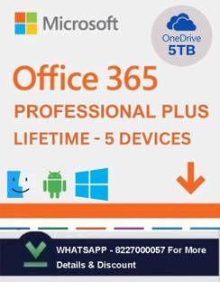 MICROSOFT Office 365 Professional Plus For - 5 Devices/Users (Lifetime Account)