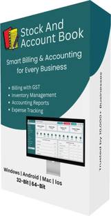 Stock And Account Book Best Billing, Accounting And Inventory Management Software| 1 Year Validity