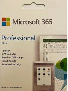 MICROSOFT Office 365 Professional Plus For 5 Users/PC For Windows/MAC (Lifetime Validity)